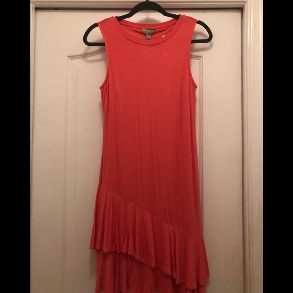 Belle Sky coral sleeveless, summer dress